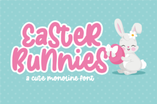 Easter Bunnies Font for Creative Projects