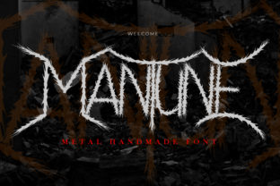 Mantune Display Font: Authentic Death Metal Character for Editorial Design