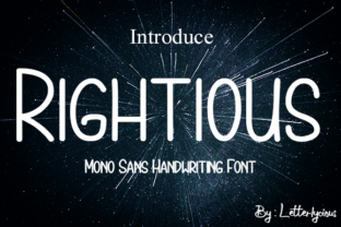 Rightious: A Display Font That Elevates Web Design